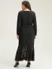 Halloween Solid Scalloped Trim  Knit T-shirt sold by Bloomchic