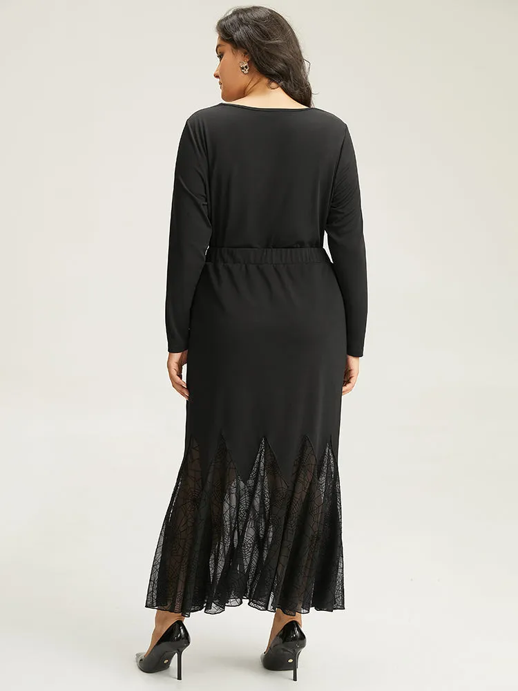 Halloween Solid Scalloped Trim Knit T-shirt sold by Bloomchic product image thumbnail 5