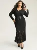 Halloween Solid Scalloped Trim  Knit T-shirt sold by Bloomchic