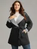 Gingham Patchwork Belted Pocket Coat sold by Bloomchic