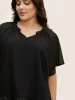 V Neck Meah Patchwork Ruffle Trim Blouse sold by Bloomchic