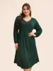 Plain V Neck Backless Dress sold by Bloomchic