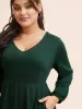 Plain V Neck Backless Dress sold by Bloomchic