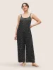 Polka Dot U Neck Adjustable Straps Sleep Jumpsuit sold by Bloomchic