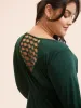 Plain V Neck Backless Dress sold by Bloomchic