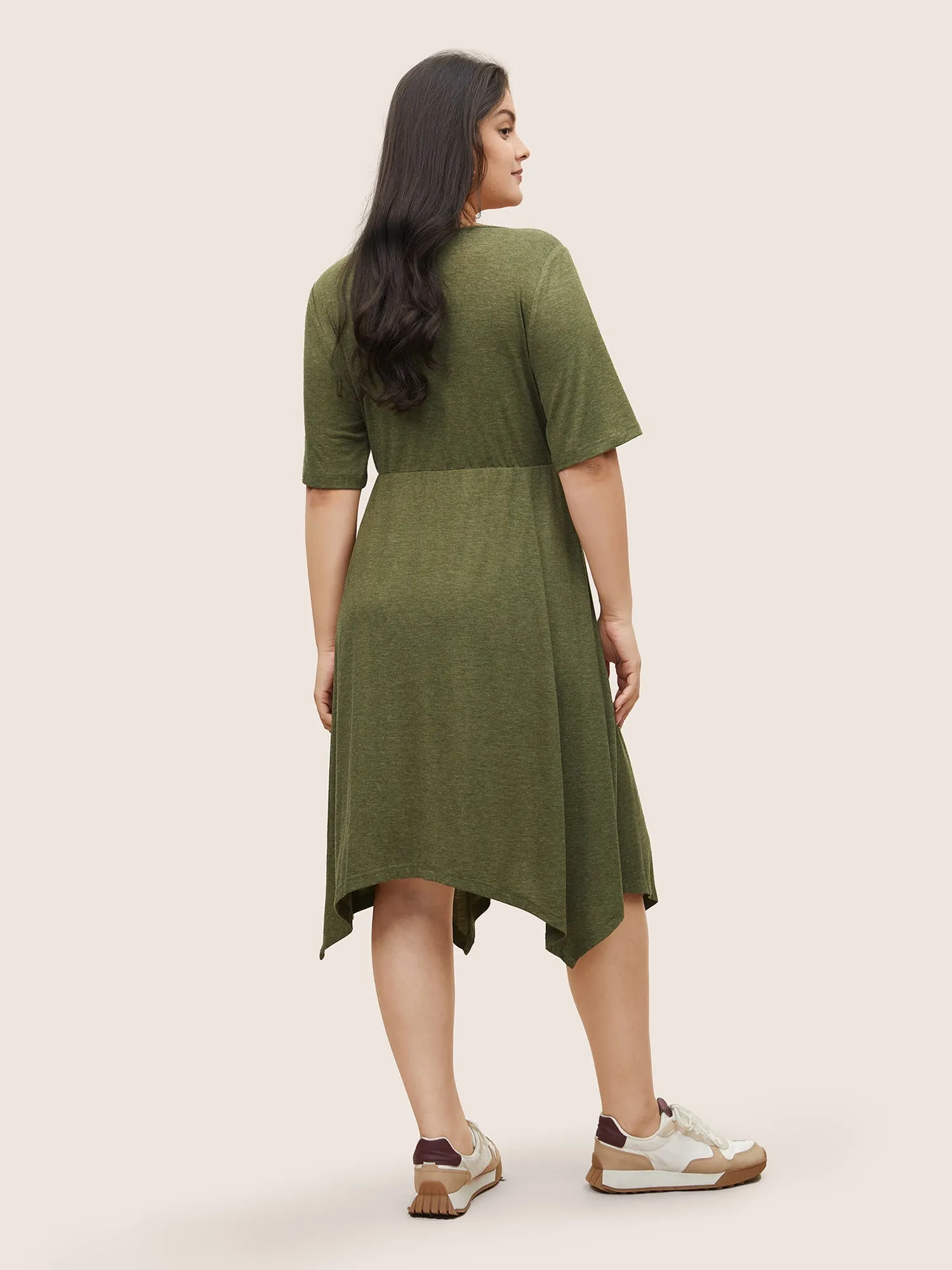 Supersoft Essentials Solid Hanky Hem Dress sold by Bloomchic product image thumbnail 4