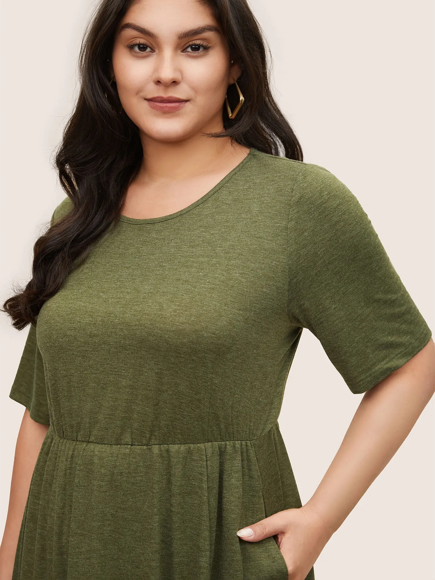 Supersoft Essentials Solid Hanky Hem Dress sold by Bloomchic product image thumbnail 2