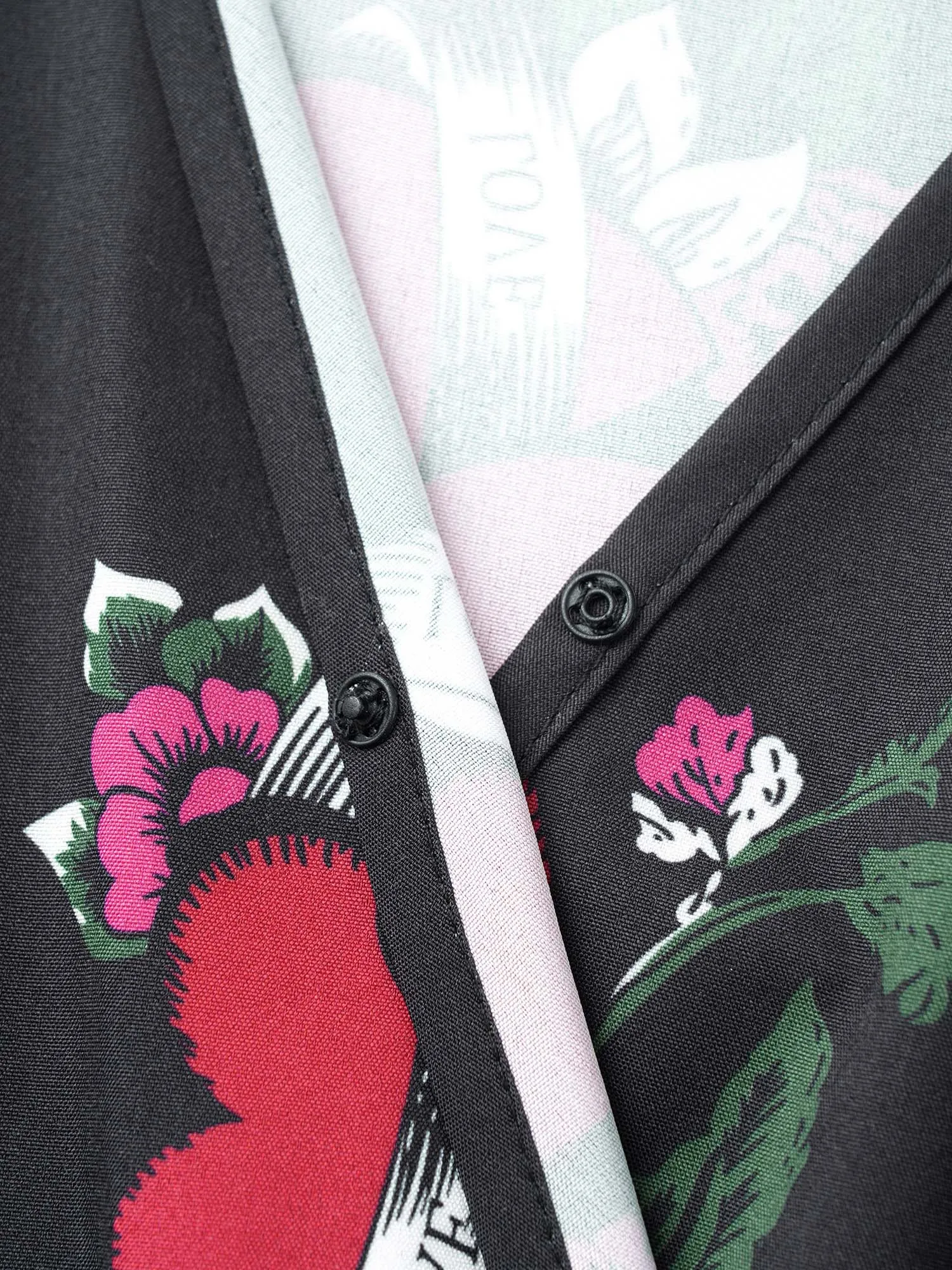 Floral Elastic Waist Overlap Collar Gathered Jumpsuit sold by Bloomchic product image thumbnail 5