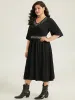 Supersoft Essentials Geometric Contrast Webbing Dress sold by Bloomchic