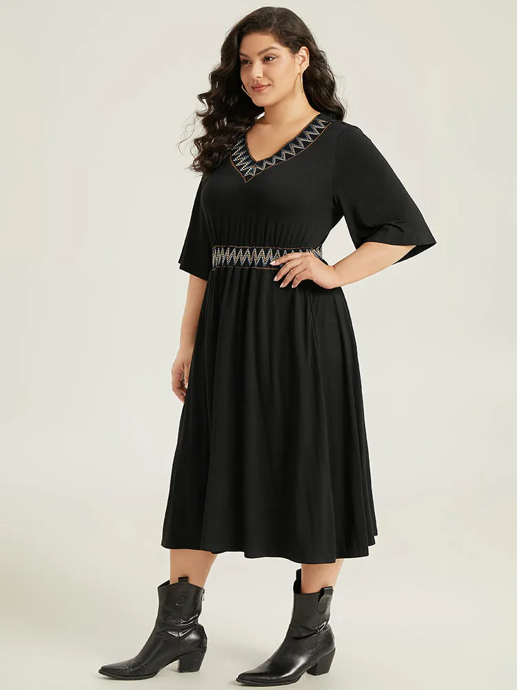 Supersoft Essentials Geometric Contrast Webbing Dress sold by Bloomchic product image thumbnail 5