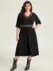 Supersoft Essentials Geometric Contrast Webbing Dress sold by Bloomchic