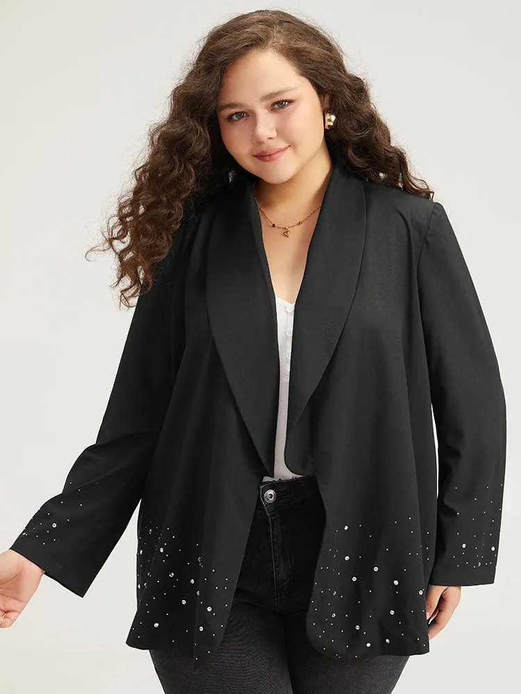 Halloween Plain Rhinestone Lapel Collar Blazer sold by Bloomchic product image thumbnail 5