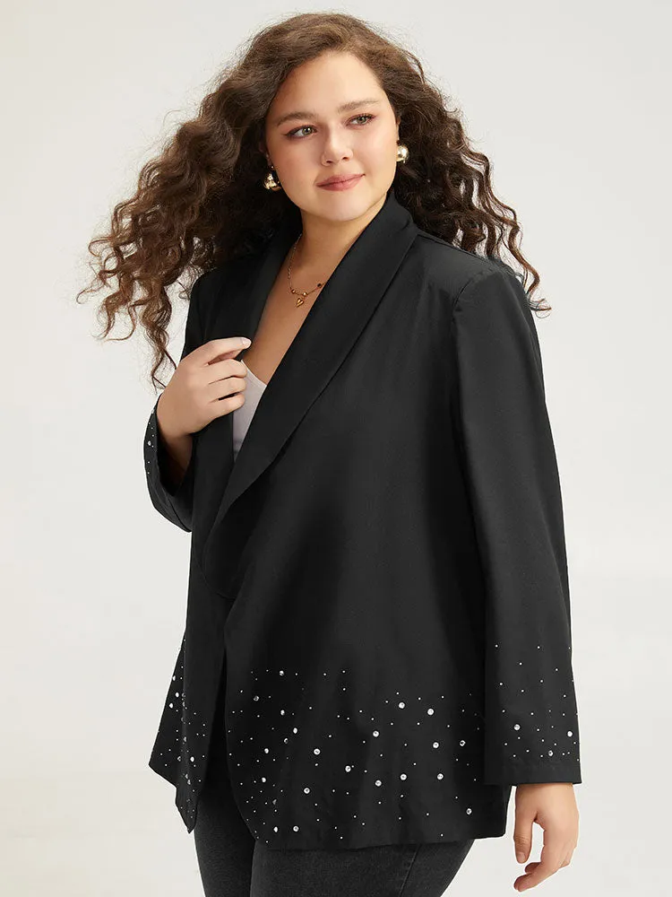 Halloween Plain Rhinestone Lapel Collar Blazer sold by Bloomchic product image thumbnail 3