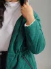 Drawstring Quilted Zipper Fluffy Patchwork Jacket sold by Bloomchic