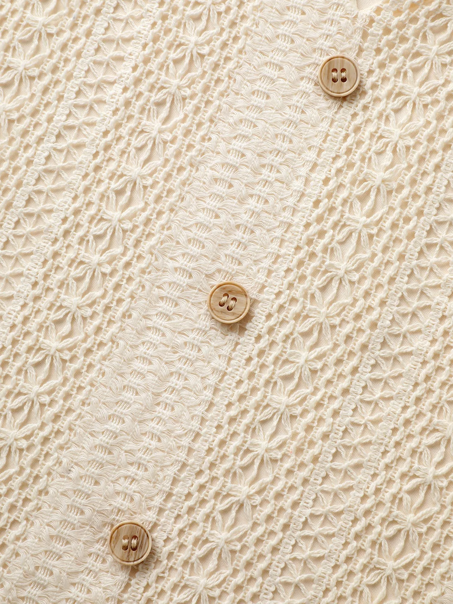 Notched Crochet Lace Raglan Sleeve Blouse sold by Bloomchic product image thumbnail 5