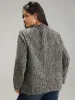 Tweed Plisse Double Breasted Flap Pocket Coat sold by Bloomchic