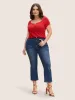 Solid Notched Collar Pit Strip T-shirt sold by Bloomchic