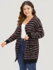 Ombre Patched Pocket Guipure Lace Cardigan sold by Bloomchic