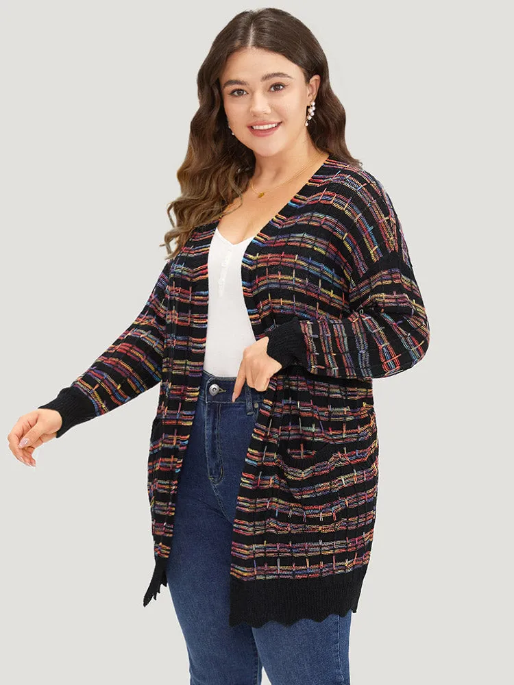 Ombre Patched Pocket Guipure Lace Cardigan sold by Bloomchic product image thumbnail 3
