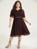 Halloween Spider Web Pattern Keyhole Dress sold by Bloomchic