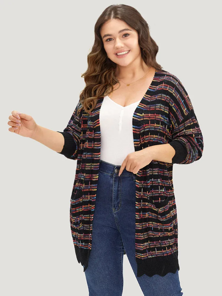 Ombre Patched Pocket Guipure Lace Cardigan sold by Bloomchic product image thumbnail 4