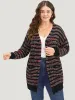Ombre Patched Pocket Guipure Lace Cardigan sold by Bloomchic