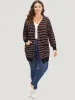 Ombre Patched Pocket Guipure Lace Cardigan sold by Bloomchic