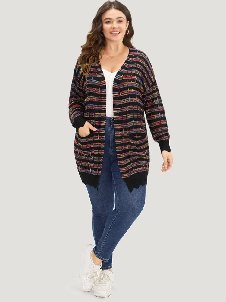 Ombre Patched Pocket Guipure Lace Cardigan sold by Bloomchic product image thumbnail 5