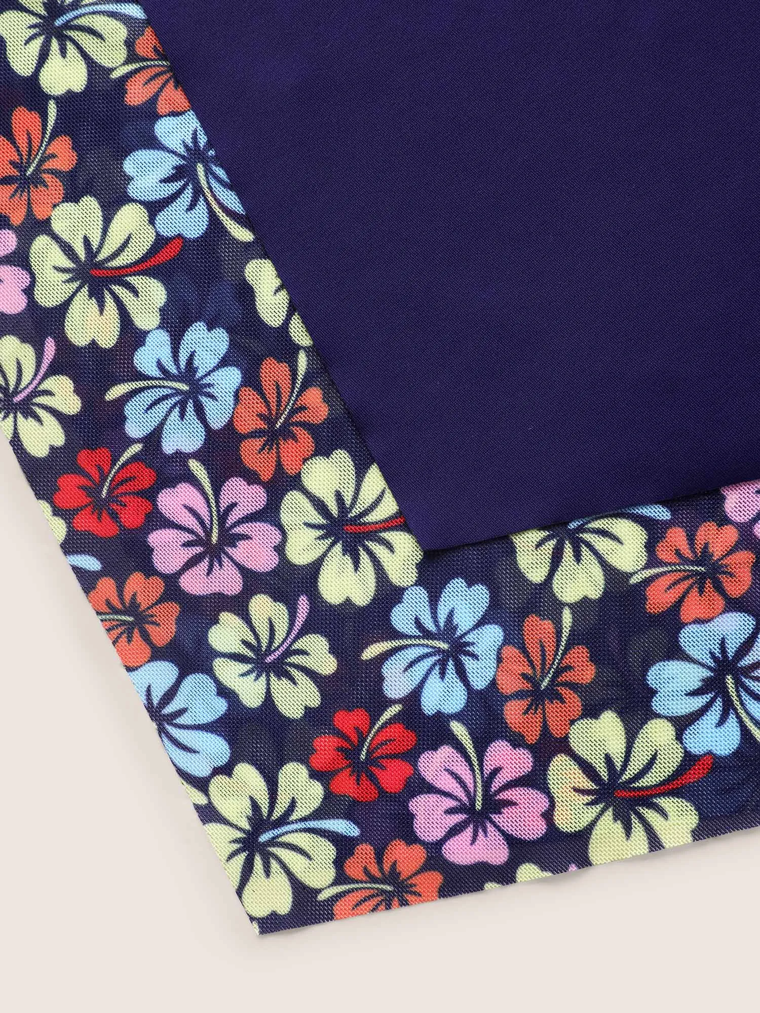 Floral Mesh Patchwork Hanky Hem Swim Top sold by Bloomchic product image thumbnail 5