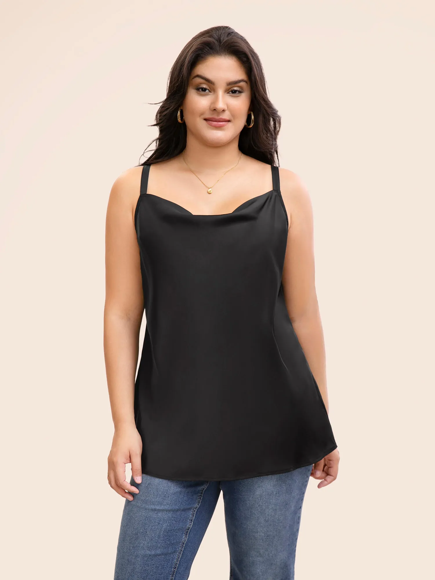 Cowl Neck Adjustable Straps Cami Top sold by Bloomchic product image thumbnail 4