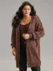Plisse Plain Patched Pocket Tunic Cardigan sold by Bloomchic