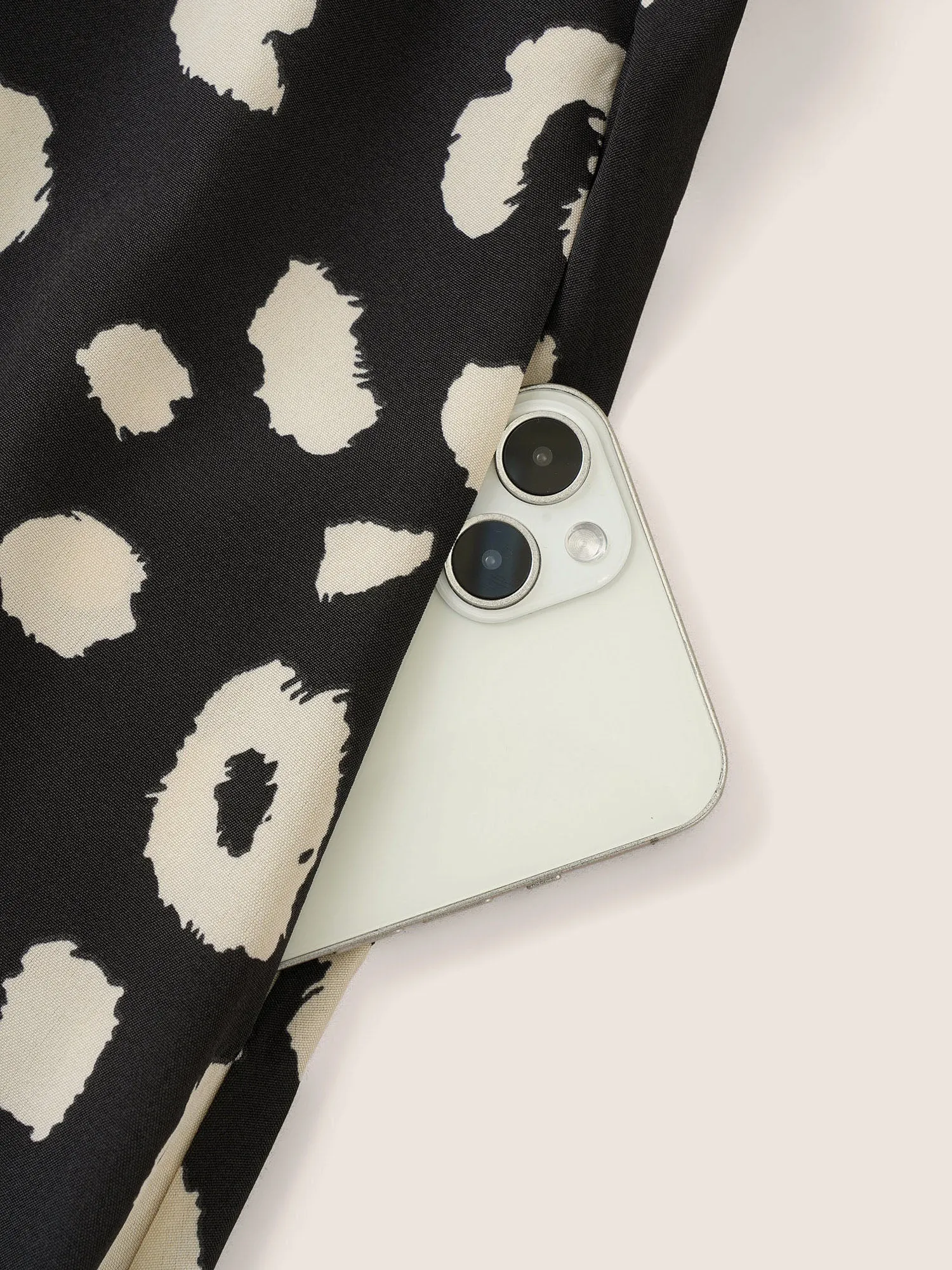 Leopard Overlap Collar Elastic Waist Belted Dress sold by Bloomchic product image thumbnail 5