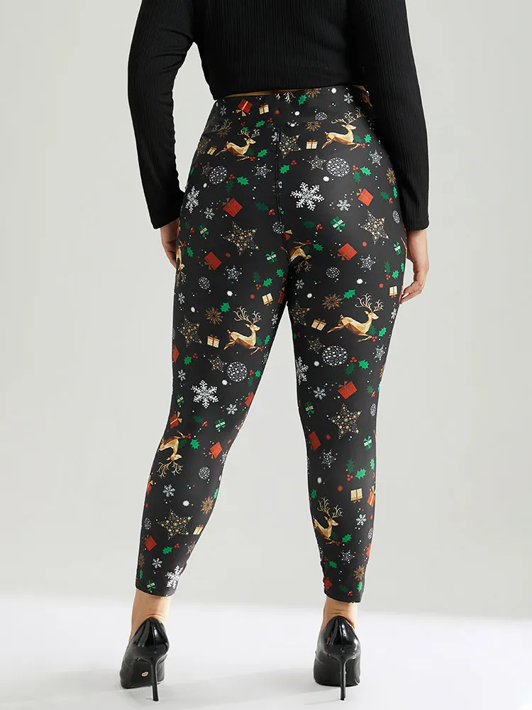 Christmas Print Elastic Waist Leggings sold by Bloomchic product image thumbnail 2