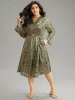 Leopard Glitter Pocket Elastic Waist Dress sold by Bloomchic
