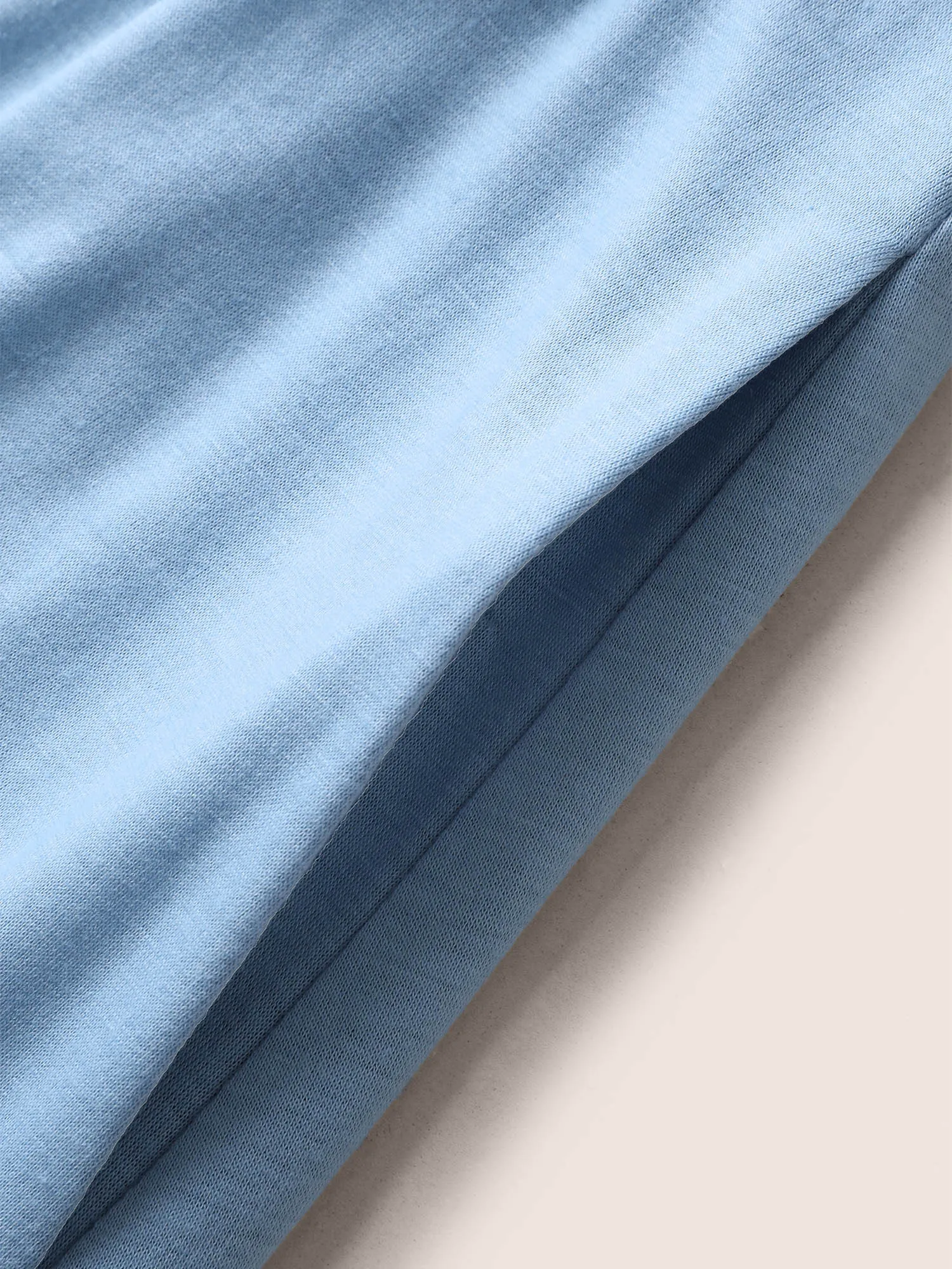 U Neck Solid Patchwork Ruffle Hem Maxi Dress sold by Bloomchic product image thumbnail 5