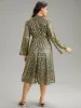 Leopard Glitter Pocket Elastic Waist Dress sold by Bloomchic