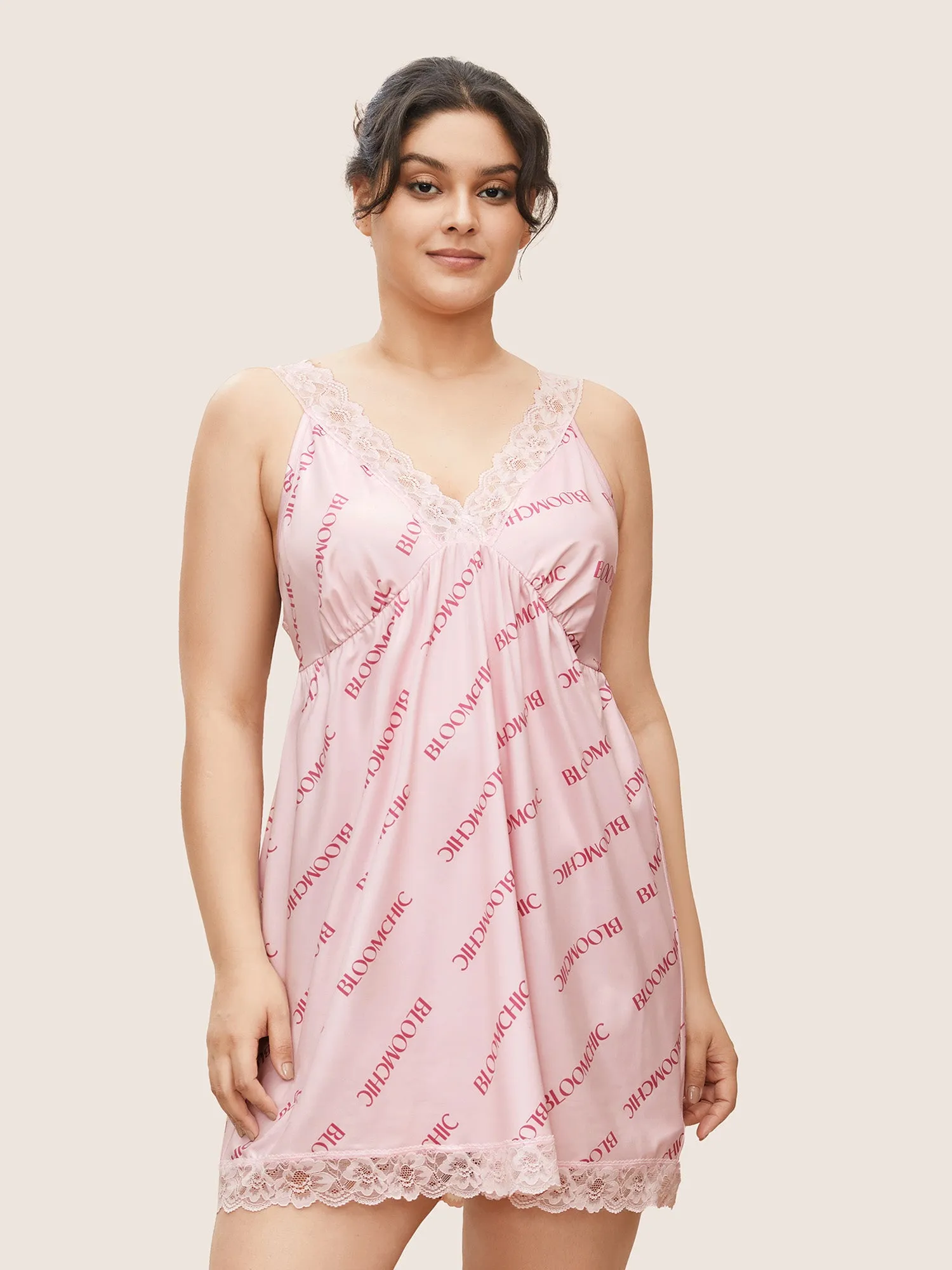 BLOOMCHIC Lace Panel Sleep Dress sold by Bloomchic product image thumbnail 3