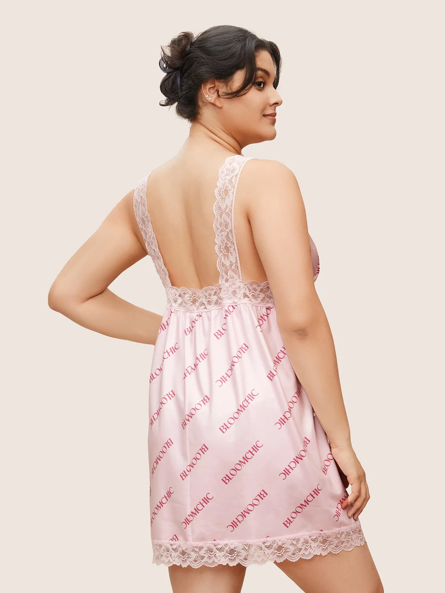 BLOOMCHIC Lace Panel Sleep Dress sold by Bloomchic product image thumbnail 2