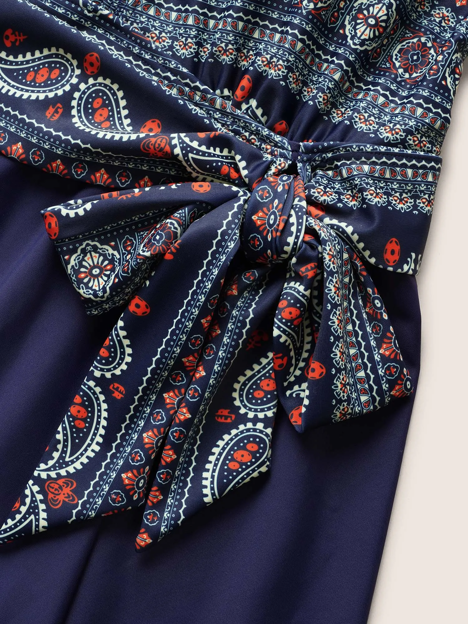 Bandana Print Ties Knotted Patchwork Swim Dress sold by Bloomchic product image thumbnail 5