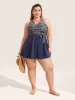 Bandana Print Ties Knotted Patchwork Swim Dress sold by Bloomchic