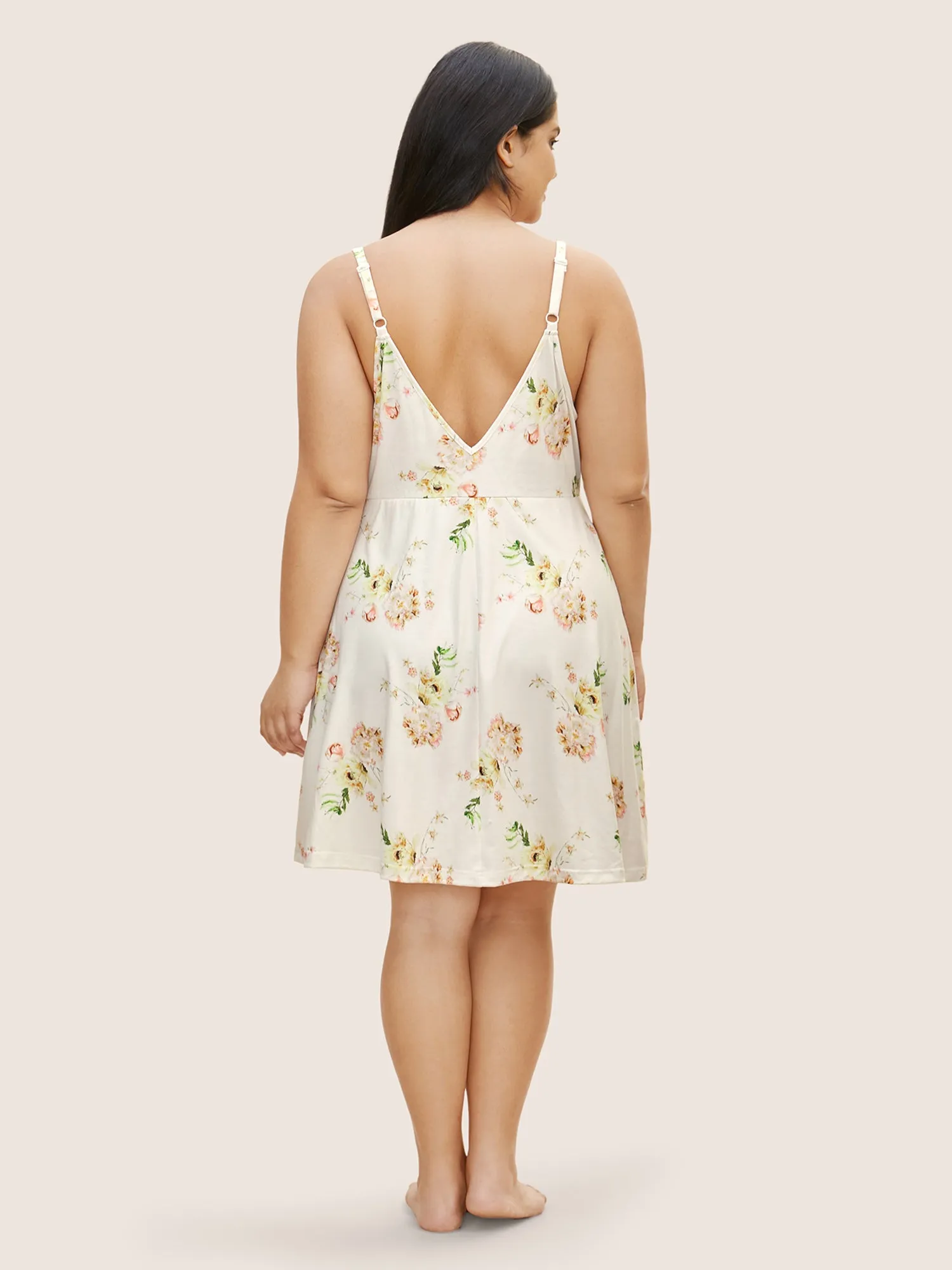 Natural Flowers Adjustable Straps Sleep Dress sold by Bloomchic product image thumbnail 2