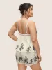 Boho Print Spaghetti Strap Sleep Top sold by Bloomchic