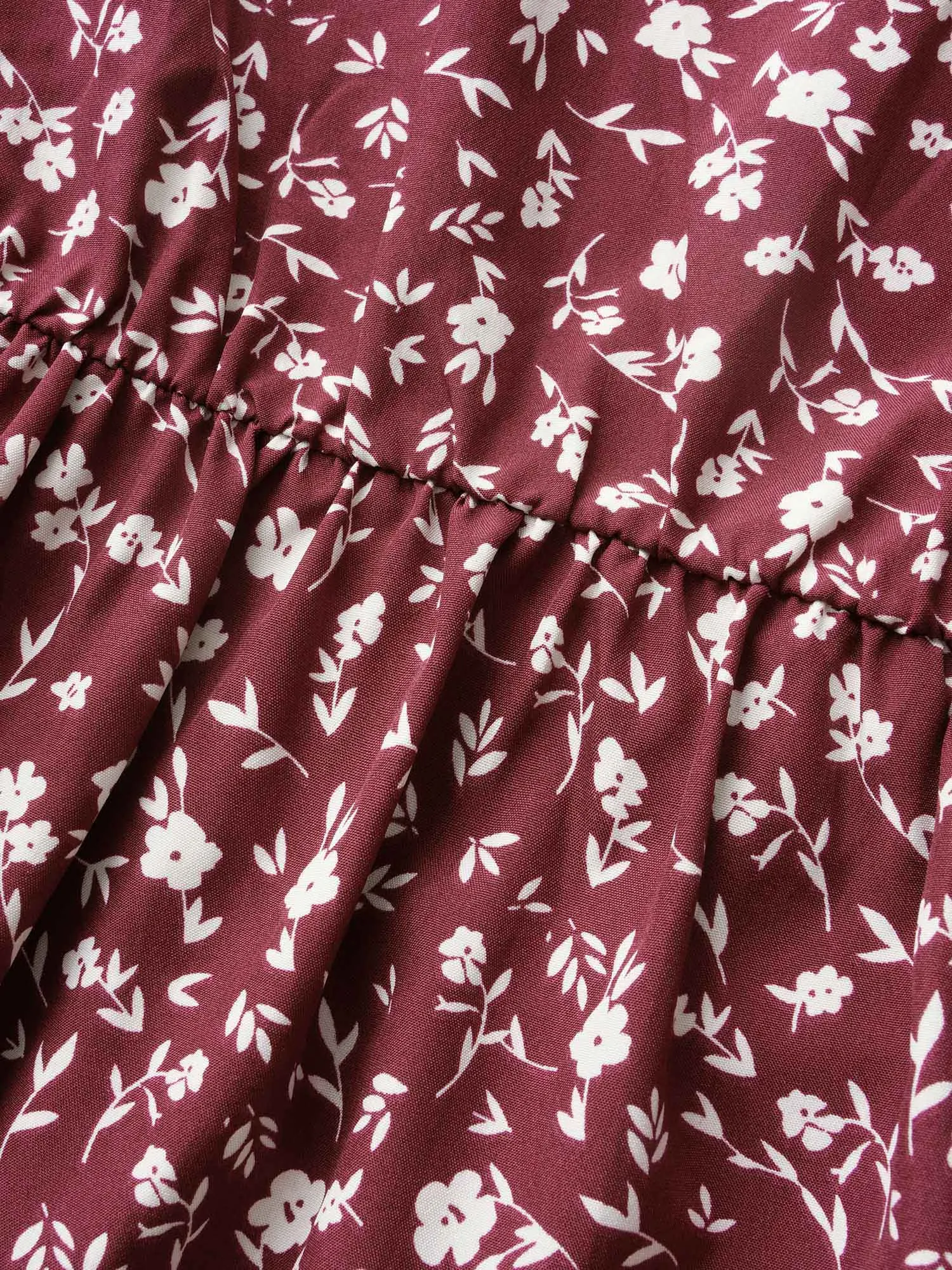 Ditsy Floral U Neck Ruffle Sleeve Dress sold by Bloomchic product image thumbnail 5