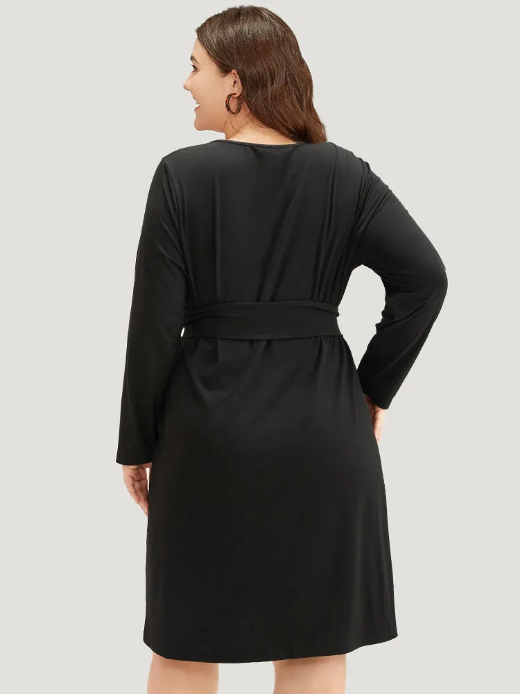 Solid Pocket Drawstring Ties Dress sold by Bloomchic product image thumbnail 4