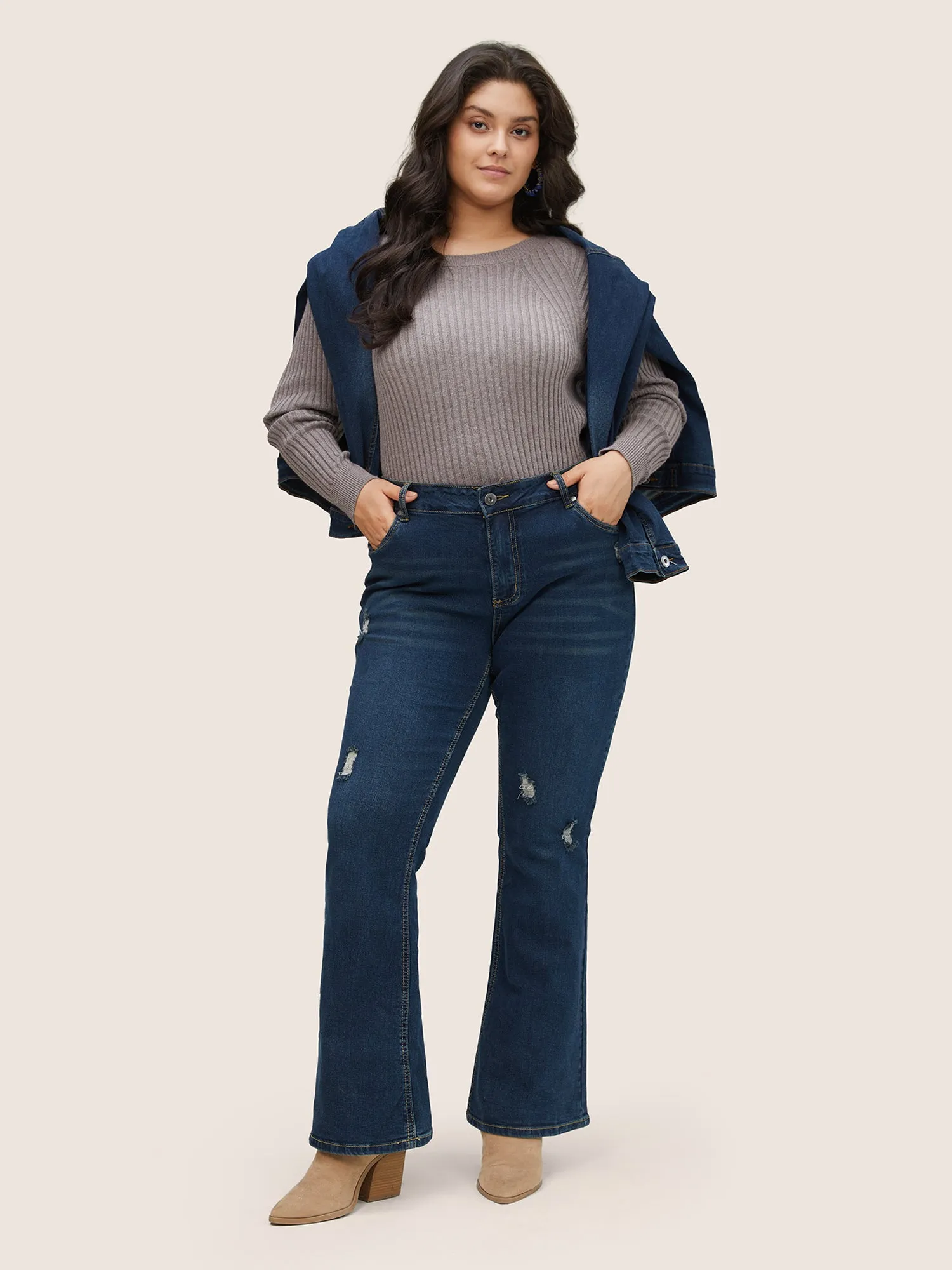 Supersoft Essentials Solid Texture Pullover sold by Bloomchic product image thumbnail 4