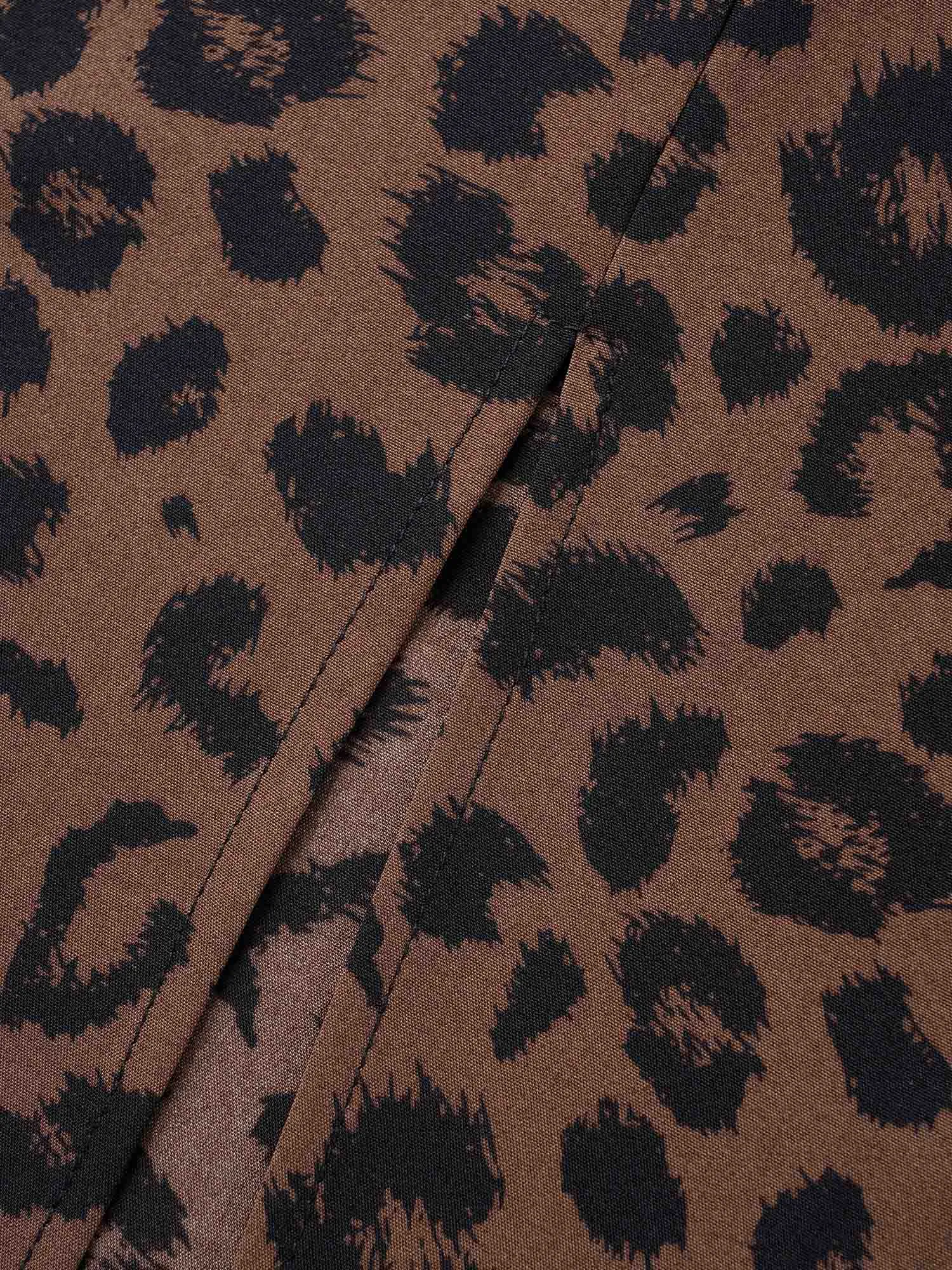 Leopard Print Split Front Dolman Sleeve Dress sold by Bloomchic product image thumbnail 5