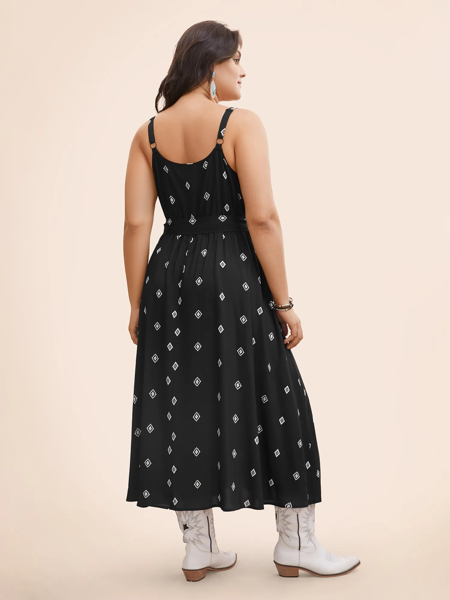 Cami Printed A-line Midi Dress sold by Bloomchic product image thumbnail 3