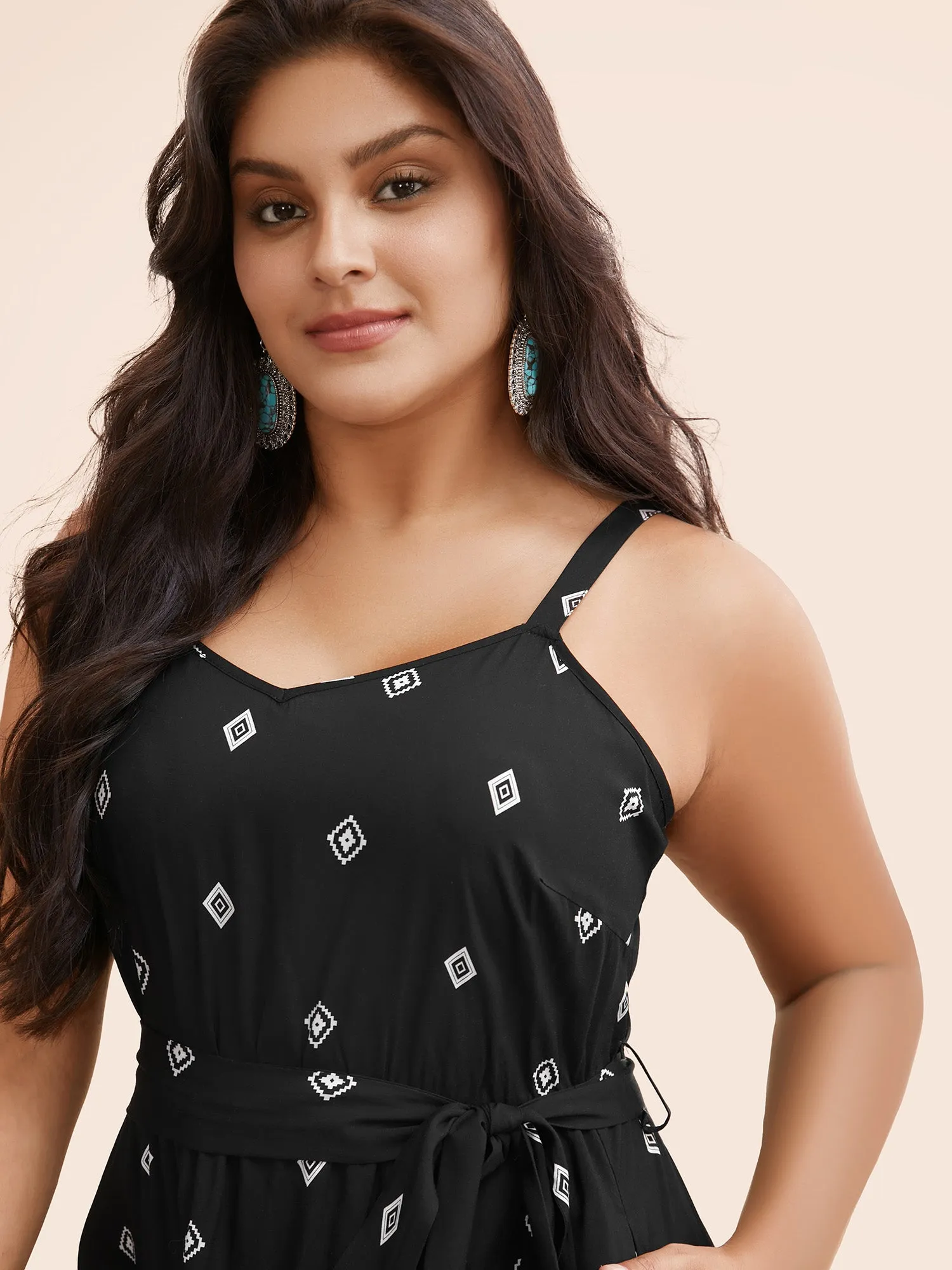 Cami Printed A-line Midi Dress sold by Bloomchic product image thumbnail 4