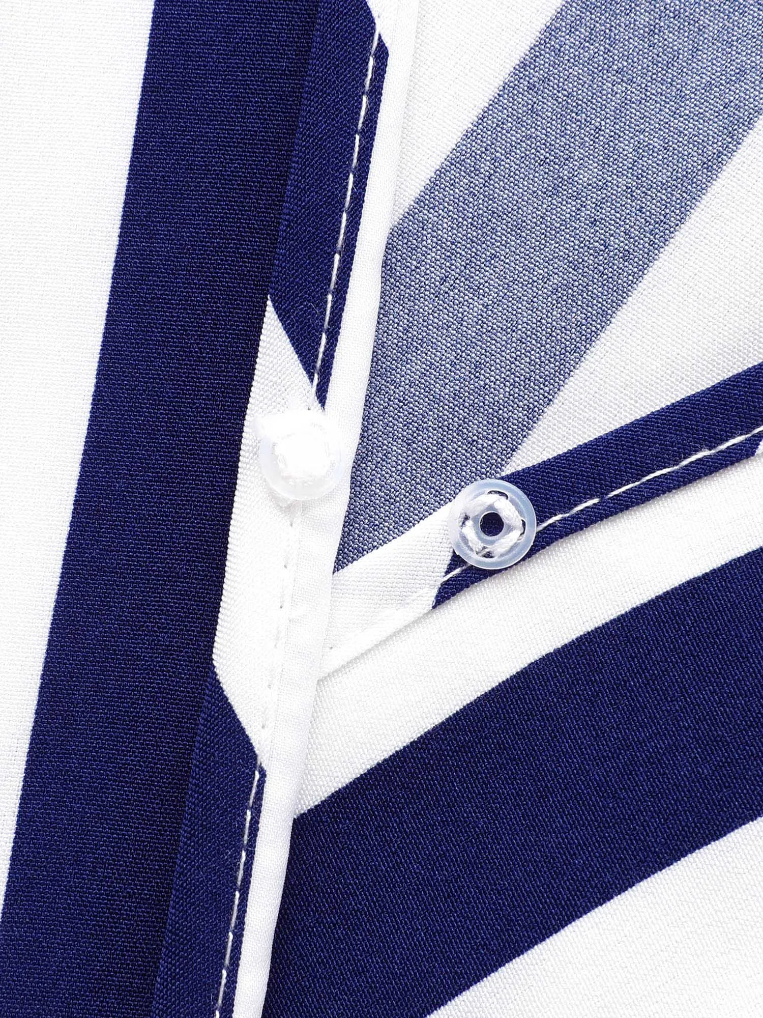 Striped Overlap Collar Ruffle Sleeve Midi Dress sold by Bloomchic product image thumbnail 5