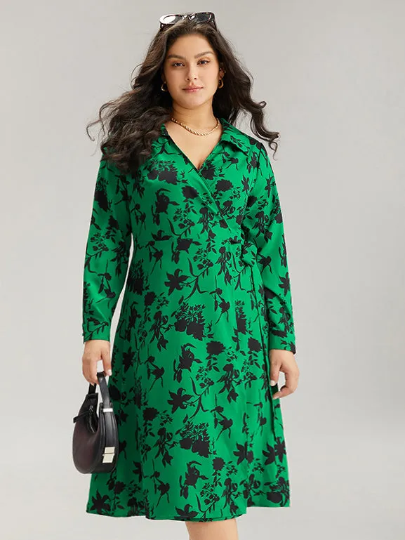 Silhouette Floral Print Bowknot Side Dress sold by Bloomchic product image thumbnail 3